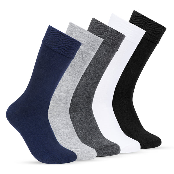 Long-Cut Classic Plain Men's Socks