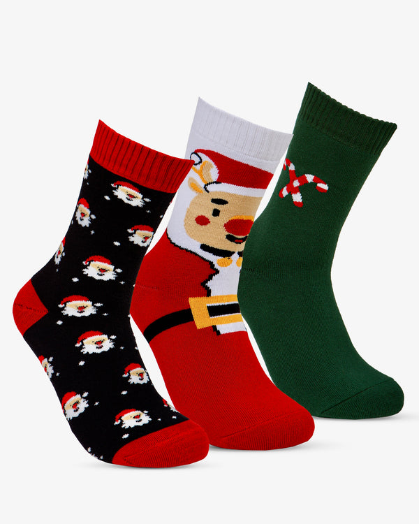 جوارب عيد الميلاد الطويلة والمبطنة بالكامل