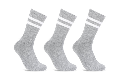 Two Striped Long-Cut Half-Cushioned Socks